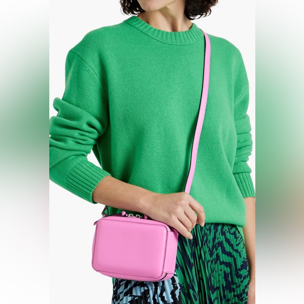 NWT Ganni Pink Leather Crossbody Bag
